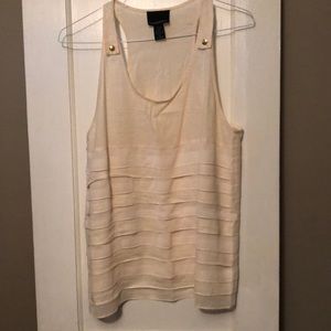 Cynthia Rowley Layered Linen Tank XL